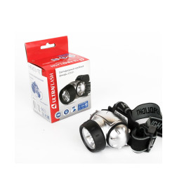 Фонарь налобный светодиодный LED5351 черный 7LED COB 3хR03 Ultraflash