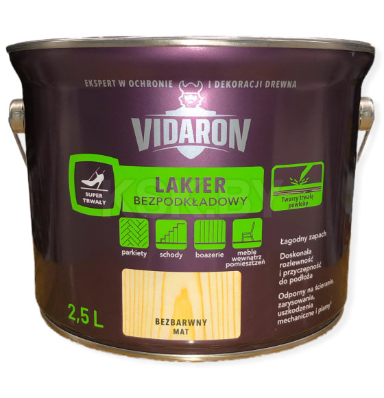 Лак паркетный Vidaron матовый,  2,5 л