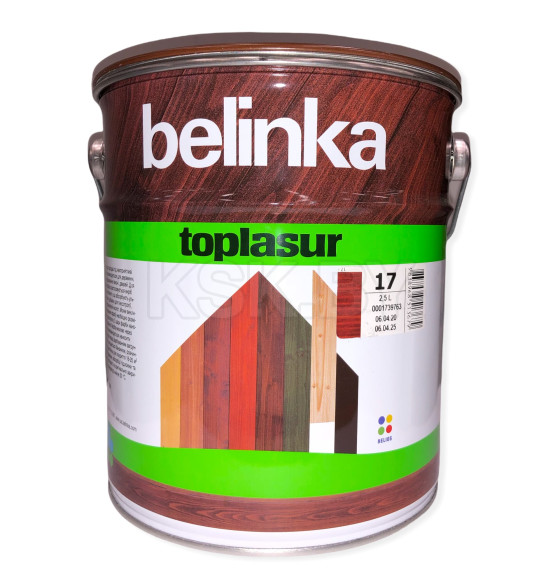 Лазурь BELINKA Toplasur № 17, тик 2,5 л