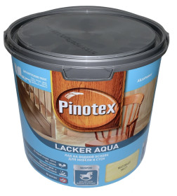 Декоративно-защитный Лак декоративно-защитный Pinotex Lacker Aqua 10 матовый ,  2,7 л