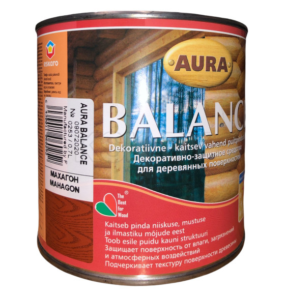 Защита для древесины AURA Balance mahagon (махагон), 0,7л