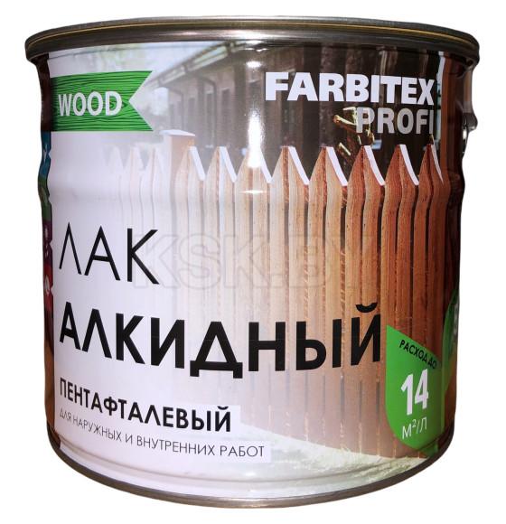 Лак алкидный Farbitex PROFI пентафталевый высокоглянцевый,  3 л (В5307000) 