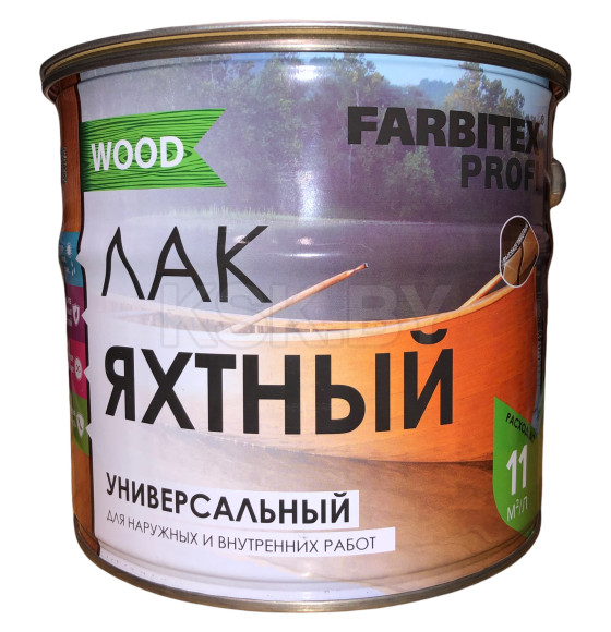 Лак уралкидный яхтный универсальный высокоглянцевый Farbitex PROFI,  2,3 кг (4300004753) 