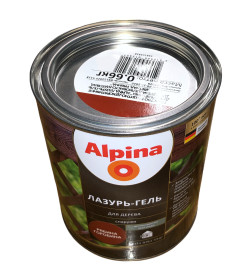 Лазурь-гель для дерева Alpina шелковисто-матовая, алкидное, рябина 0,75 л / 0,66 кг