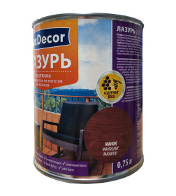 Лазурь для древесины LuxDecor 0.75 л. махагон