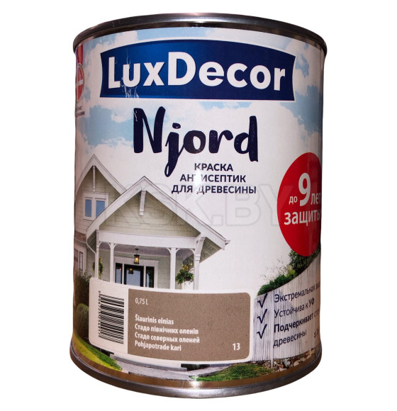 Краска антисептик для древесины Luxdecor Njord Стадо северных оленей 0.75л. 