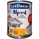 Краска антисептик для древесины Luxdecor Njord Зимнее солнце 0.75л. 