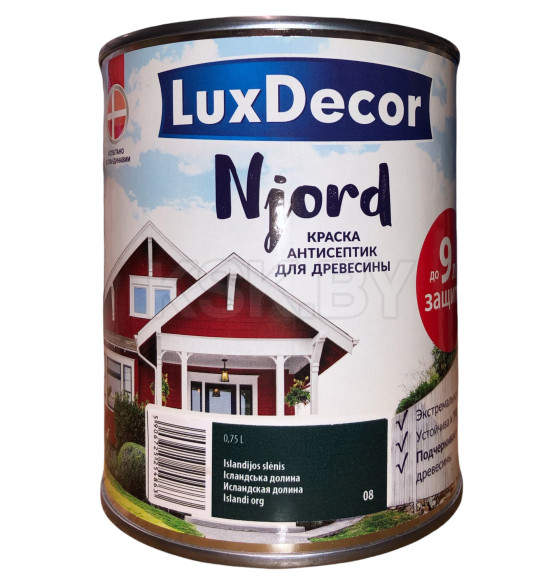 Краска антисептик для древесины Luxdecor Njord Исландская долина 0.75л. 