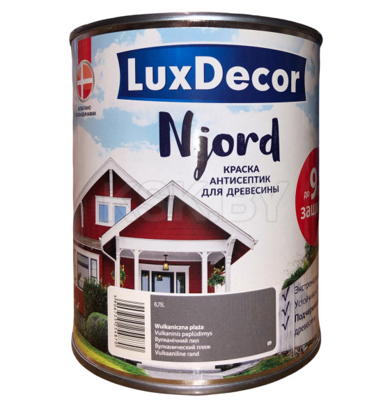 Краска антисептик для древесины Luxdecor Njord Вулканический пляж 0.75л. 