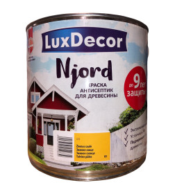 Краска антисептик для древесины Luxdecor Njord Зимнее солнце 2.5л. 