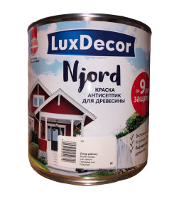 Краска антисептик для древесины Luxdecor Njord Полярный снег 2.5л. 