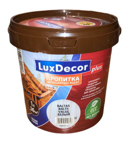 Пропитка декоративная для дерева LuxDecor белый 1л. 