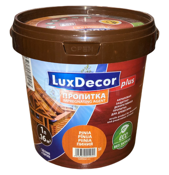 Пропитка декоративная для дерева LuxDecor пиния 1л. 