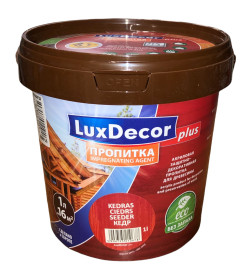 Пропитка декоративная для дерева LuxDecor кедр 1л. 