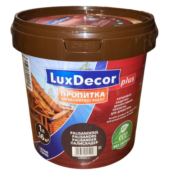 Пропитка декоративная для дерева LuxDecor палисандр 1л. 