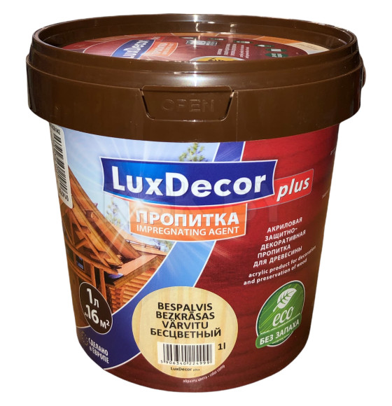 Пропитка декоративная для дерева LuxDecor бесцветный 1л. 