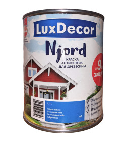 Краска антисептик для древесины Luxdecor Njord Безоблачное небо  0.75л.