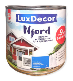 Краска антисептик для древесины Luxdecor Njord Безоблачное небо 2.5л. 