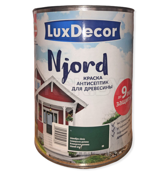 Краска антисептик для древесины Luxdecor Njord Исландская долина 5л. 