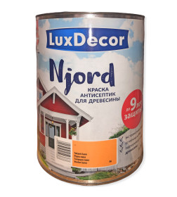 Краска антисептик для древесины Luxdecor Njord Текущая лава 5л. 