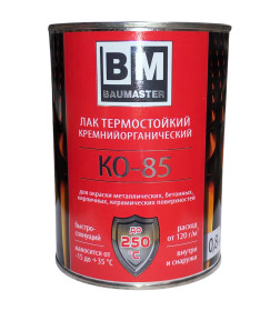 Лак КО-85 "BAUMASTER" матовый, до 250°С, 0,8 кг