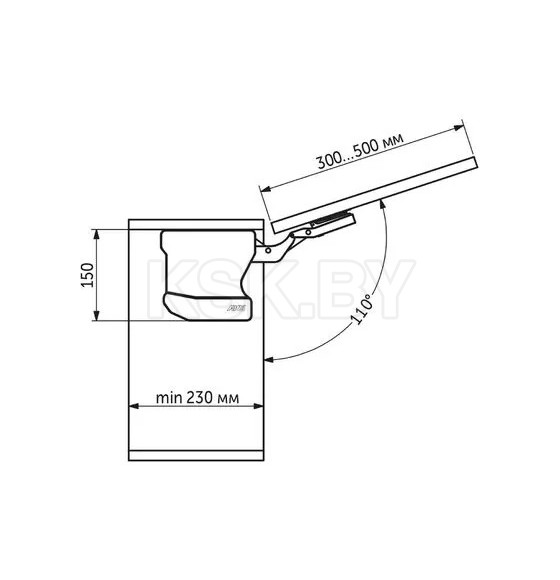 Подъемник Helios фиксация фасада в любом положении 4,9-6kg (78538) 