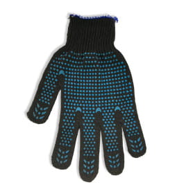 Перчатки трикотажные с ПВХ  х/б 10 кл. 160 текст. 19 размер , черные
