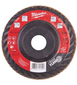 Круг лепестковый шлифовальный Milwaukee CERAMIC 115 мм SLC 50/115 G60