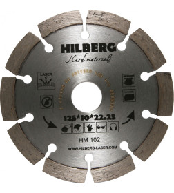 Диск алмазный 125х22,23мм Hilberg серия Hard Materials Laser