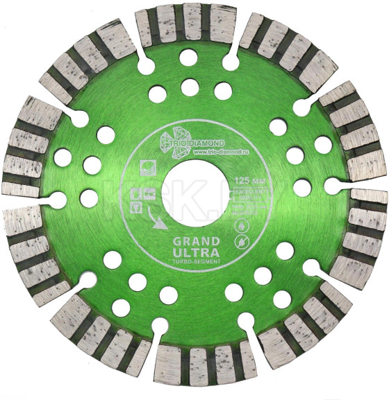 Диск алмазный 125х22,23мм Trio-diamond Grand Ultra Turbo-Segment (GTS732)