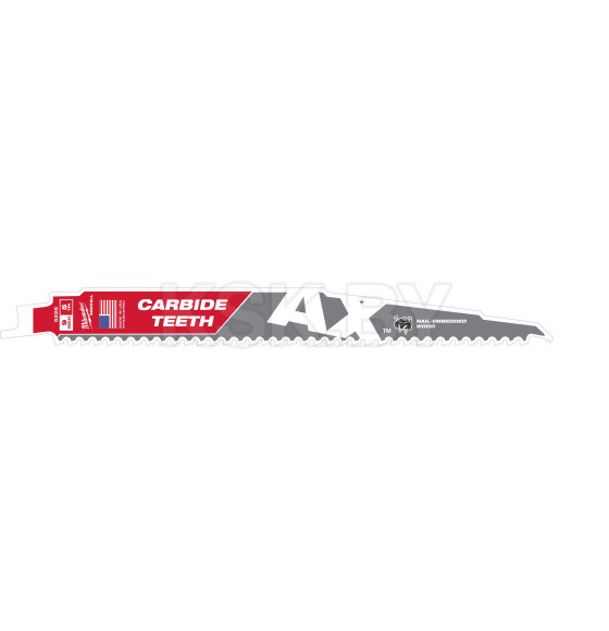 Полотно по дереву с гвоздями для саб. пилы Milwaukee AX CARBIDE TEETH 230x5 (48005226) 