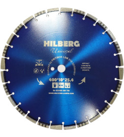 Диск алмазный отрезной Hilberg Universal Laser 400*10*25,4/12 mm