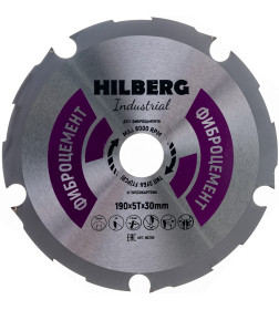 Диск пильный 190*5T*30мм Hilberg Industrial Фиброцемент