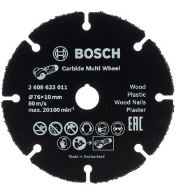 Диск пильный  76х1х10мм BOSCH Multi Wheel