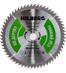 Диск пильный 190х1,6х60Т*20мм Hilberg Industrial Дерево Тонкий Рез 