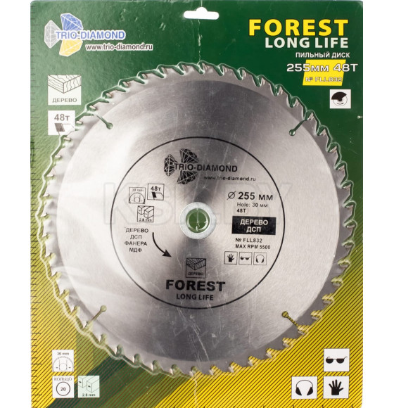 Диск пильный Trio-diamond 255 Forest Long Life 255*48Т*30/20 mm (FLL832) 