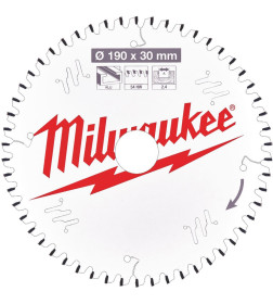 Диск пильный по дереву D 190х30х2,8 мм 54Z для циркулярной пилы Milwaukee