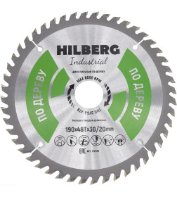 Диск пильный серия Hilberg Industrial Дерево 190*48Т*30/20 mm