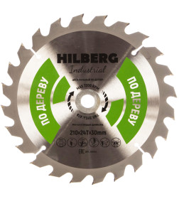 Диск пильный серия Hilberg Industrial Дерево 210*24Т*30 mm