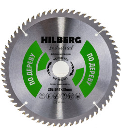 Диск пильный серия Hilberg Industrial Дерево 216*64Т*30 mm