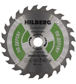 Диск пильный серия Hilberg Industrial Дерево 250*24Т*32/30