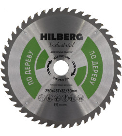 Диск пильный серия Hilberg Industrial Дерево 250*48Т*32/30