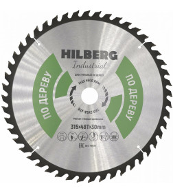 Диск пильный серия Hilberg Industrial Дерево 315*48Т*30 mm