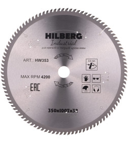 Диск пильный серия Hilberg Industrial Дерево 350*100Т*32 mm