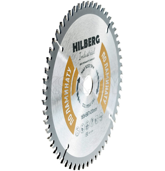 Диск пильный серия Hilberg Industrial ЛАМИНАТ 165*56Т*20 mm (HL165) 