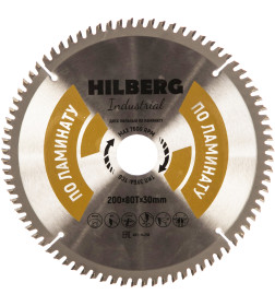 Диск пильный серия Hilberg Industrial ЛАМИНАТ 200*80Т*30 mm