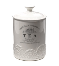 Банка для сыпучих продуктов керамическая "Tea" 650 мл/10,5*10,5*16,5 см, HC1910017-6.5T