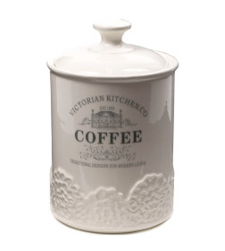 Банка для сыпучих продуктов керамическая "Coffee" 650 мл/10,5*10,5*16,5 см, HC1910017-6.5C