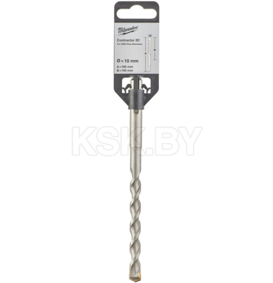 Сверло по бетону SDS-plus 10х100х160мм Contractor 2C Milwaukee (4932471233) 