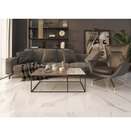 Керамогранит Carrara Premium White PG 01 600х600 мм. 2 сорт